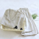 ຄູ່ຜົວເມຍ Summer gauze ຝ້າຍບໍລິສຸດຊຸດ pajamas ບາງ