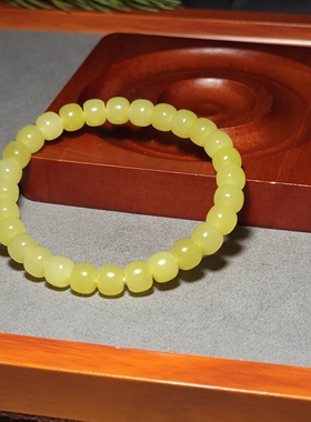 新疆的猫L082502 22.3克色调油亮颜色纯正的若羌鸡油黄直切手链