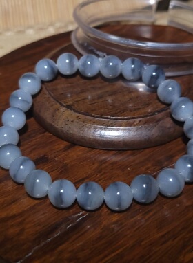 YQ030207新疆的猫17.2克8mm颗颗丹青墨画极熟润青花籽一线天手串