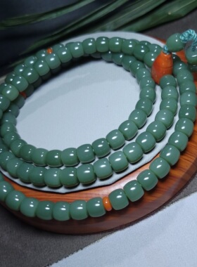 新疆的猫Z122506 96.0克，颗颗臻选顶细无结构超润粉青苏工禅串