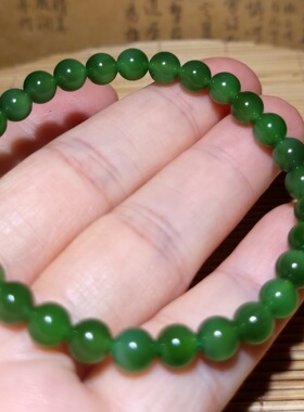 zg031304新疆的猫9.9克直径6mm冰莹剔透泛宝石光泽猫眼碧玉小手链