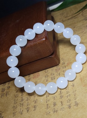 新疆的猫Z120602 27.9克，R10特细高冰油润洁美“冰羊脂”手串