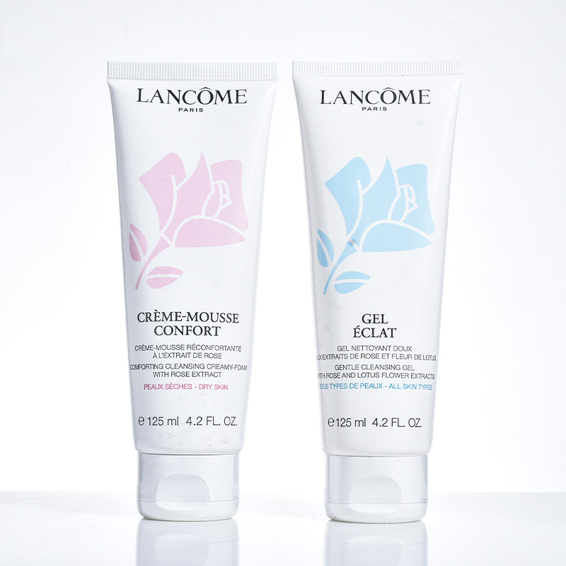 Lancome兰蔻清滢柔肤洁面乳补水女士洗面奶125ml粉色保湿蓝色清爽 - 图3