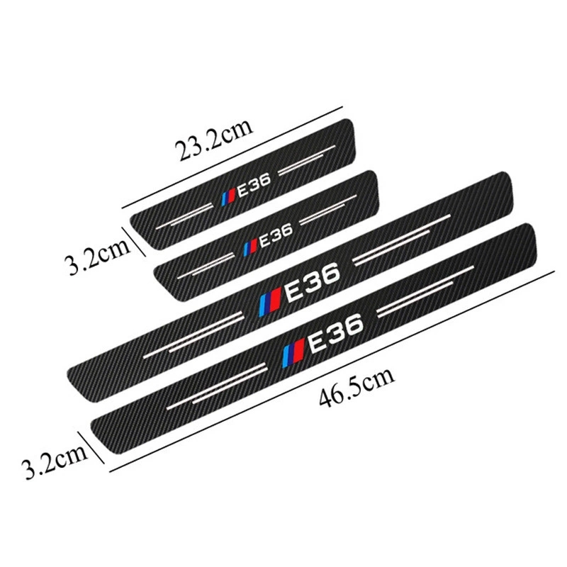 适用于宝马3系5系迎宾踏板装饰贴E30E34E46E60E90碳纤门槛条装饰-图3