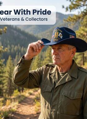 跨境爵士帽子美国VIETNAMVETERAN