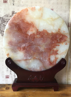 办公室平安扣天然玉石招财工艺品