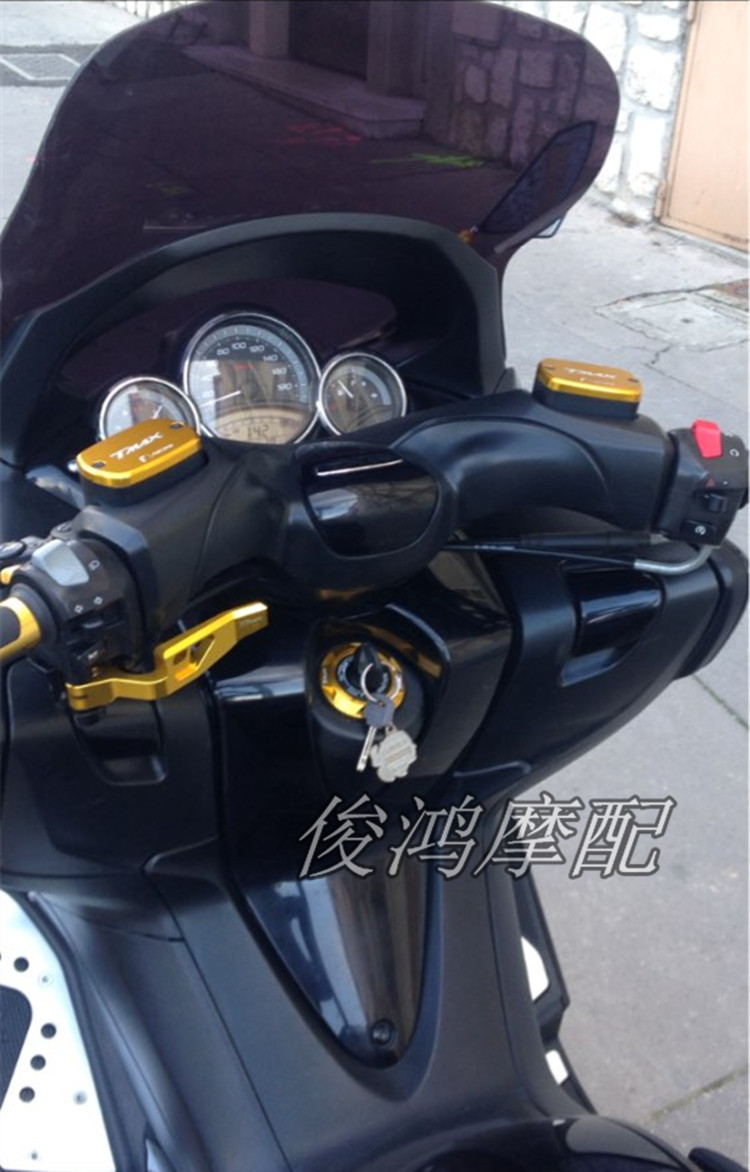 摩托车配件适用TMAX500 TMAX530铝合金改装刹车上泵盖油壶盖配件-图0