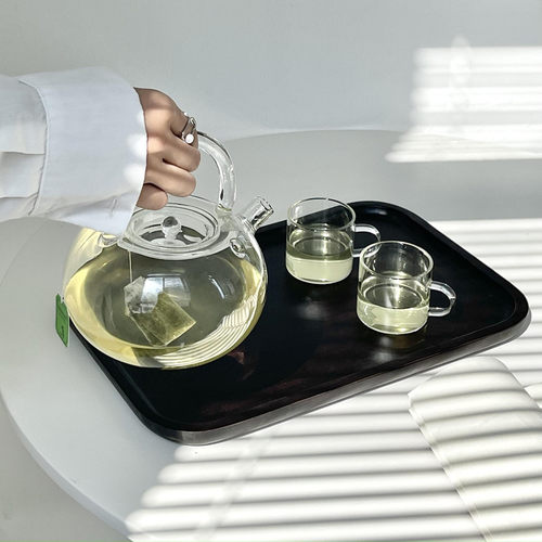 日式ins风耐热玻璃花茶壶简约圆球形水果茶壶下午茶泡茶茶具套装 - 图2