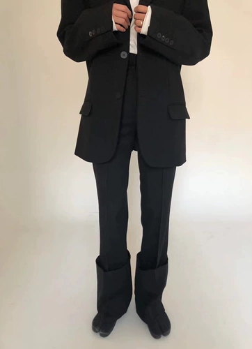 Демисезонный дизайнерский пиджак классического кроя, штаны, карандаш, по фигуре