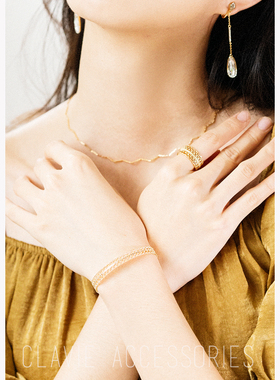 网红复古宫廷风学生调节大小手镯