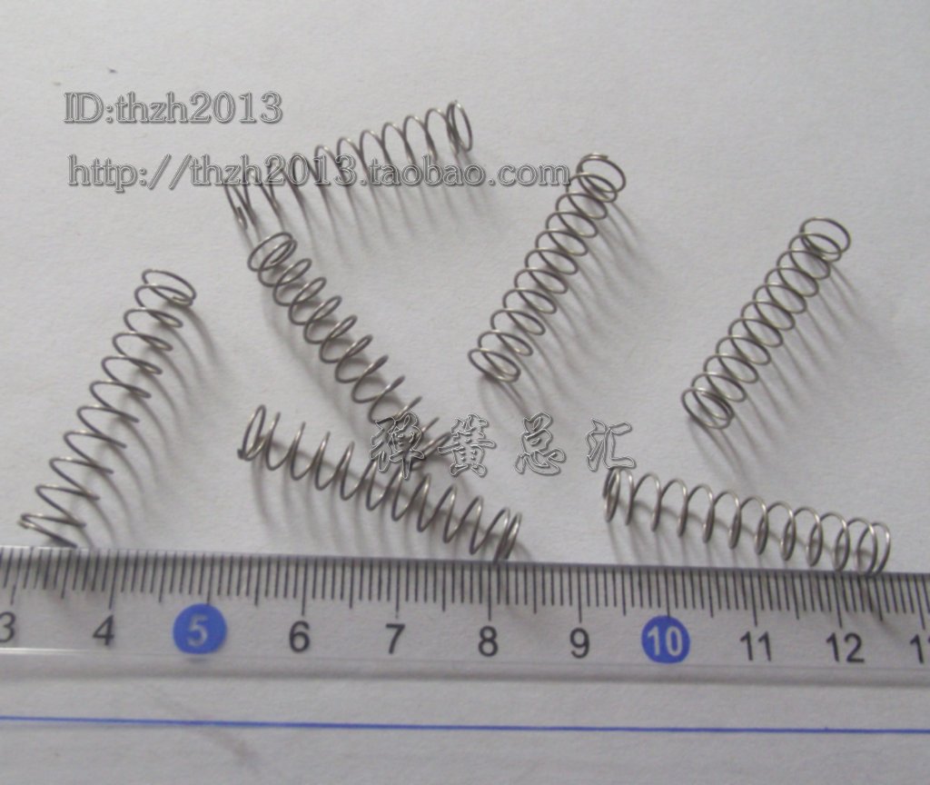 压簧 线径0.5mm 外径6.5mm 长度10-50mm 压缩弹簧 专业订做弹簧 - 图0