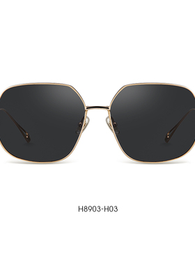 海伦凯勒新款偏光太阳眼镜品牌圆脸墨镜男女情侣款一对近视有度数