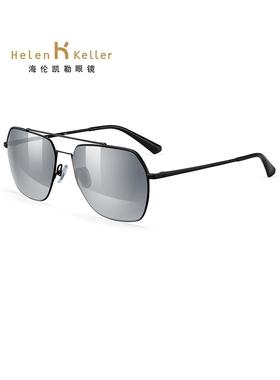 海伦凯勒摩托车骑行太阳眼镜男士经典方形钓鱼开车驾驶镜个性墨镜