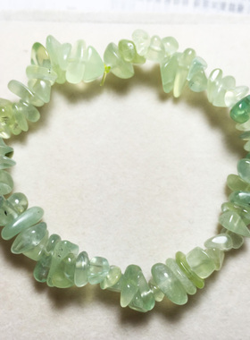 天然葡萄石水晶碎石手链