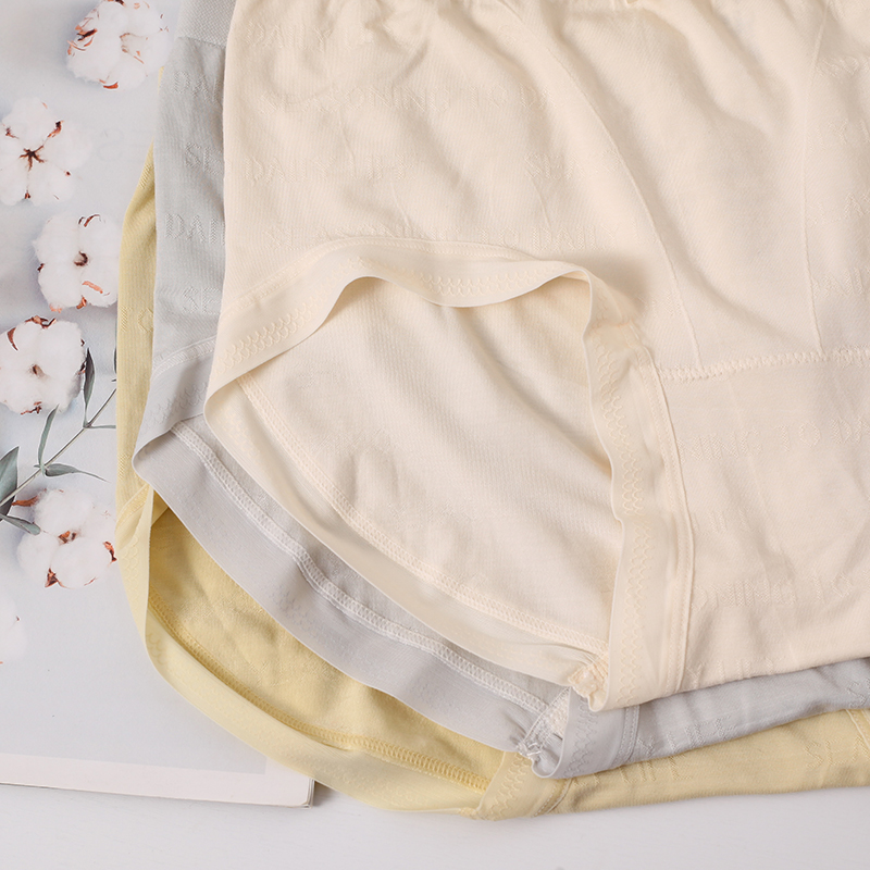 布可可莫代尔无缝内裤女中腰一片式透气桑蚕丝抗菌底裆女生三角裤 - 图3