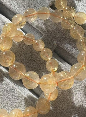 金发晶手链钛晶满发男女天然巴西