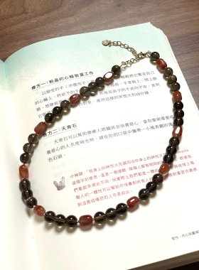 【哼一段旧时旋律】多图！原创设计师通透天然茶晶无优化水晶项链