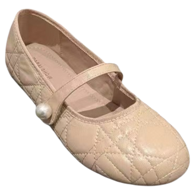 DAPAI SHOW韩版气质一字带浅口奶奶鞋女2026春季新款百搭平底单鞋,淘宝优惠券,粉丝福利购,淘宝优惠卷