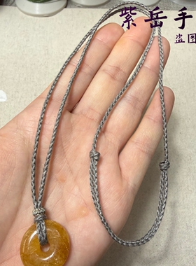 手编棉绳平安扣项链绳免绑可调节