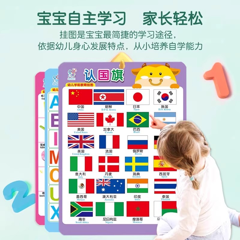 【拍三件】海润阳光幼儿学前早教挂图