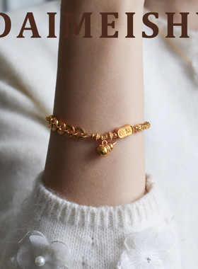 新中式复古精致百搭小葫芦五帝钱日进斗金盘缠手链轻奢感手饰