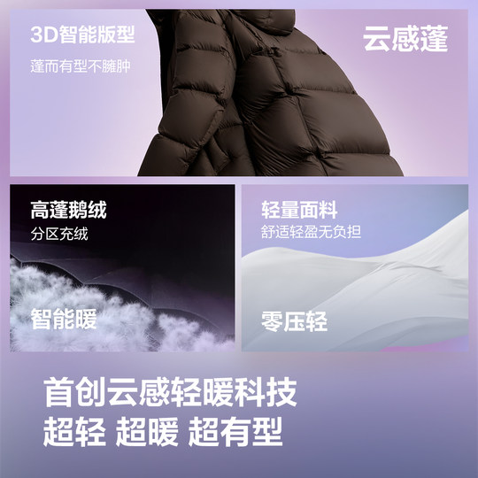 Bosideng 2025 Winter Neue Daunenjacke Damen Long Puff Bequem, weich und warm