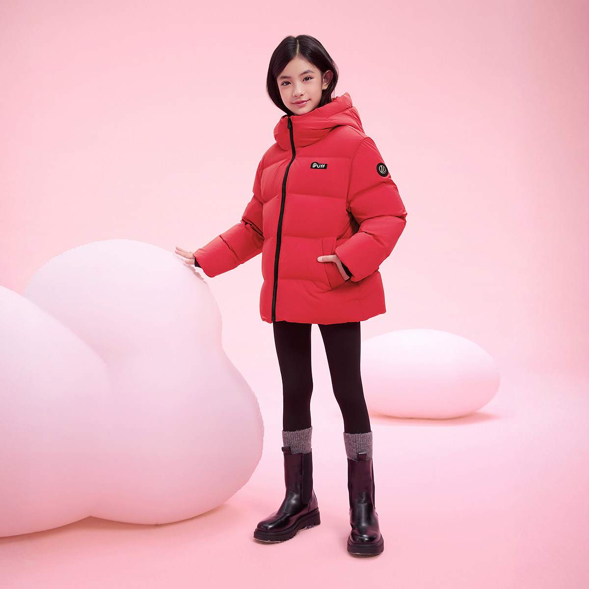 【泡芙】波司登儿童羽绒服2025新款男女童短款蓬松保暖连帽厚外套,淘宝优惠券,粉丝福利购,淘宝优惠卷