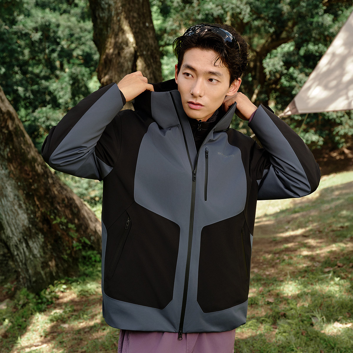[叠变]波司登秋新款男短款冲锋衣90鹅绒服户外保暖三合一情侣 波司登送实拍商品图