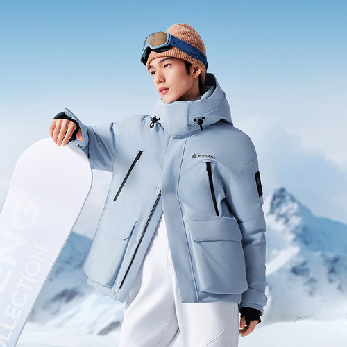 波司登新款冬季羽绒服男女同款冰雪运动保暖滑雪连帽防风御寒 - 图0