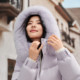 Bosideng big fox fur collar warm down jacket for women