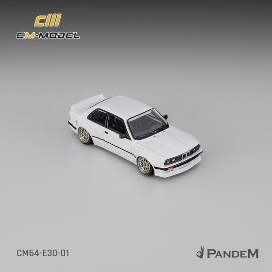 BMW E30 M3 Series 3 Series Rocket Rabbit Modified CM Model 1 64 Alloy Car Model White