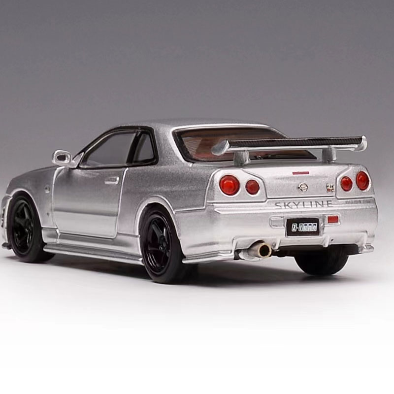 Motorhelix 1:64 MH尼桑Skyline天际线 R34 Z-Tune合金汽车模型-图1