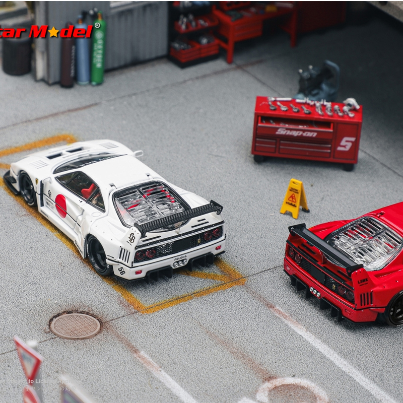 法拉利F40 LB宽体改装车 Star Model 1:64 开后盖版 合金汽车模型 - 图2