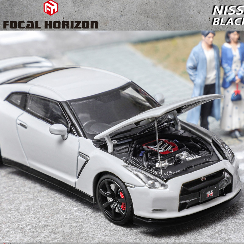 Focal Horizon 1:64 FH 日产尼桑GT-R R35 开盖 合金汽车模型收藏 - 图2