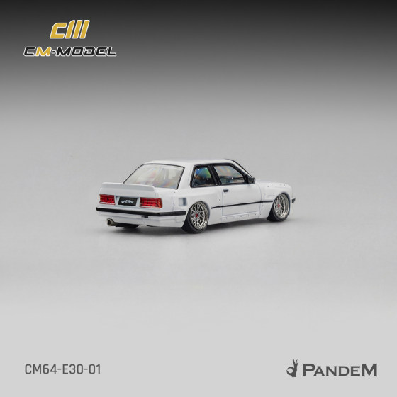 BMW E30 M3 Series 3 Series Rocket Rabbit Modified CM Model 1 64 Alloy Car Model White