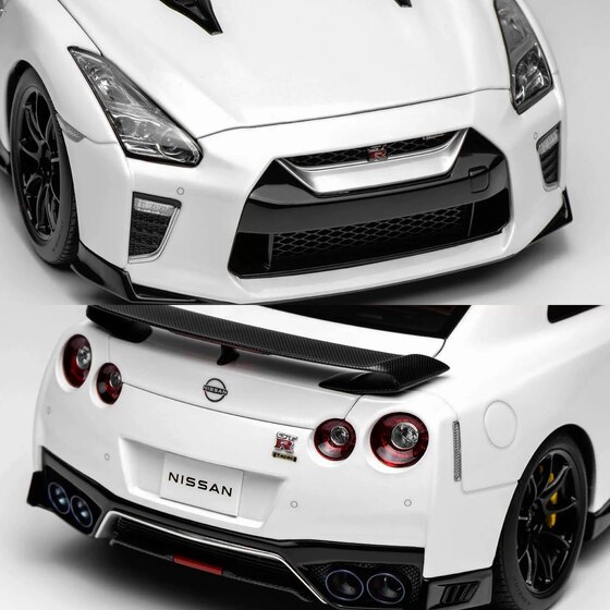 MH 1 18 Nissan GT-R R35 NISMO T-Spec Edition alloy full car model white
