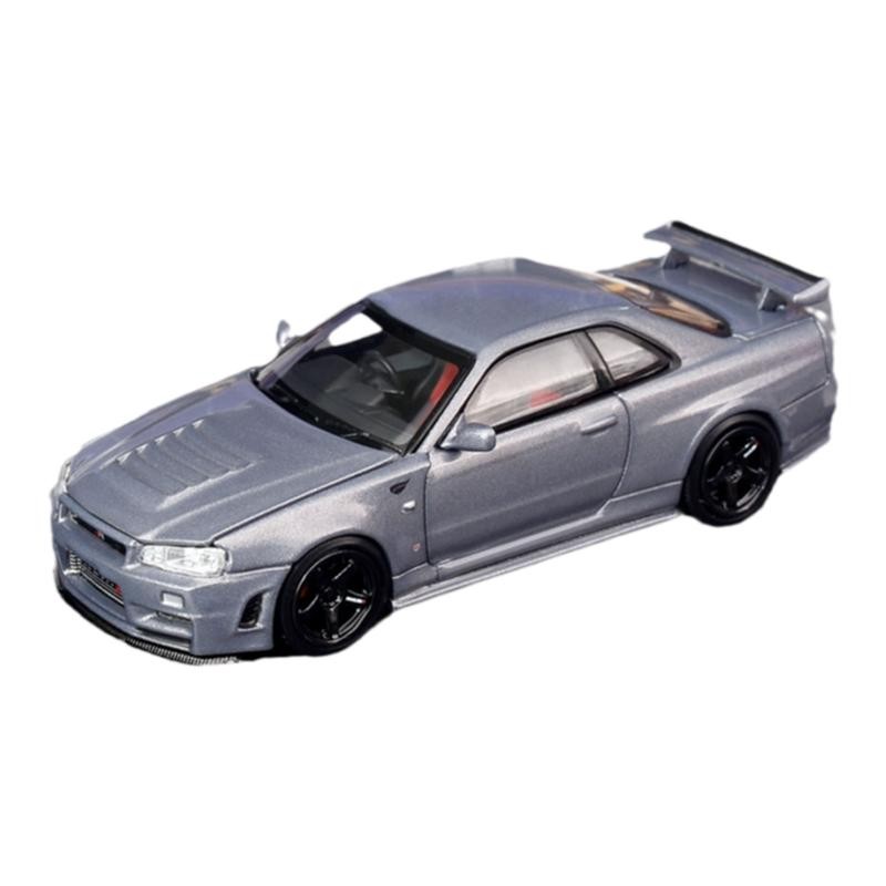 MH 1:64尼桑天际线 GT-R R34 NISMO CRS VER开盖合金汽车模型-图3