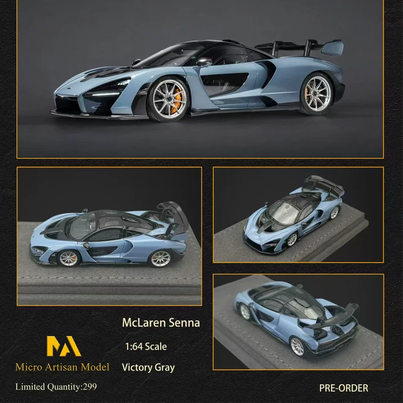 Micro Artisan 1:64 McLaren Senna модель автомобиля из смолы в масштабе 1:64