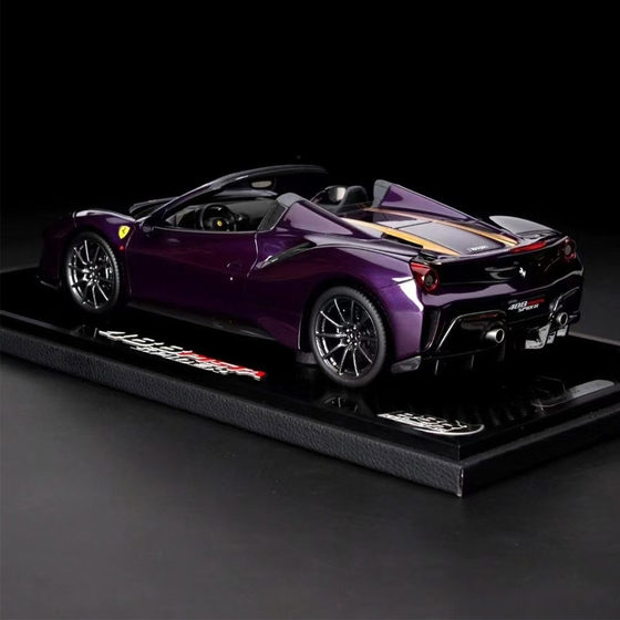 BBR Limited 1 18 Hong Kong Purple Ferrari Ferrari 488Pista Roadster Simulation Car Model