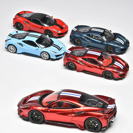 IM 1 64 Ferrari Novitec Prancing Horse modified 488 Pista open cover alloy car model red