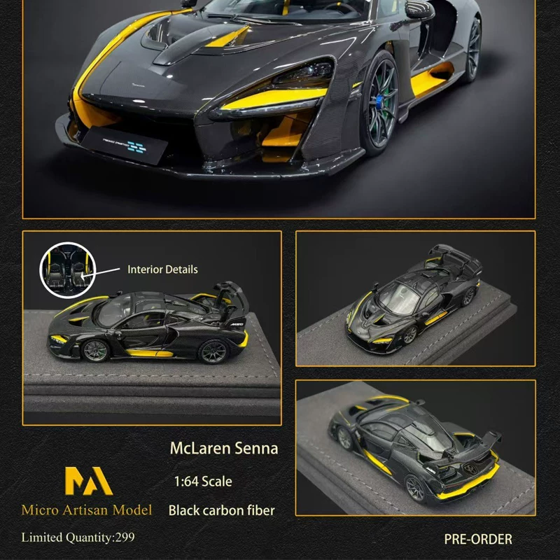 Micro Artisan 1:64 McLaren Senna модель автомобиля из смолы в масштабе 1:64