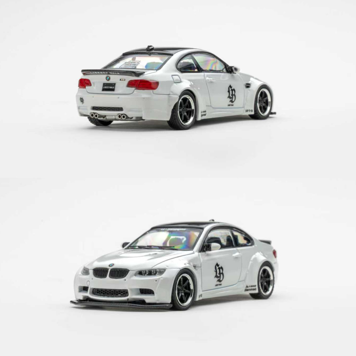 限量宝马BMW M3 E92 LB套件改装 Fine Model 1:64 合金汽车模型 - 图2