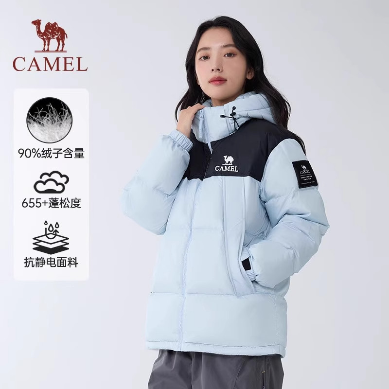 骆驼羽绒服外套男女款冬加厚短款面包服新款哈尔滨旅游保暖