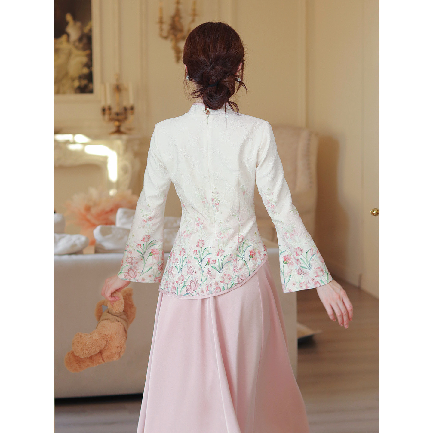 瑶西【郁香折影】粉色长裙巨好看的秋冬汉服新中式裙子两件套装,淘宝优惠券,粉丝福利购,淘宝优惠卷