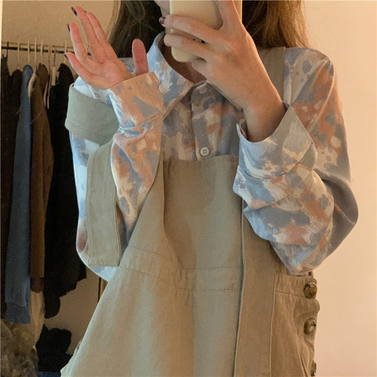 Nuevo diseño de camisa teñida anudada de talla grande para mujeres gordas de mm en primavera y verano