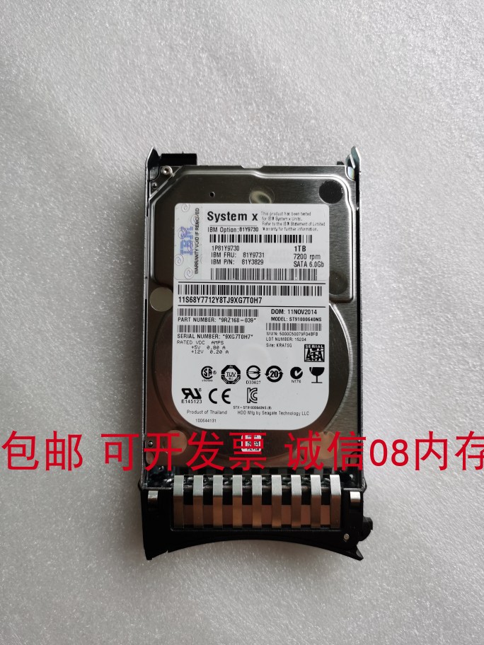 IBM 适用81Y9730 81Y9731 1T SATA 2.5服务器硬盘X3850X5 X3650M2 - 图2