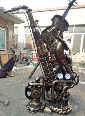 复古酒吧机械乐器落地创意工艺品