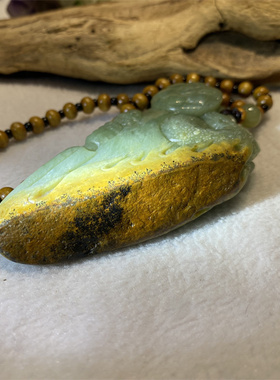 和田玉析木河磨玉大黑天手把件