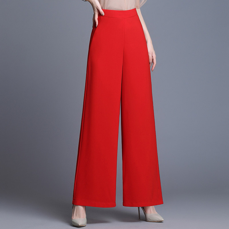 雪纺垂感飘逸显瘦夏季高腰阔腿裤 iwill服饰休闲裤