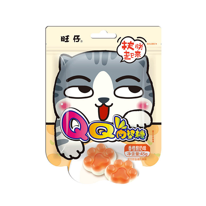 旺旺qq肉垫糖猫爪软糖45g 旺旺食品糖果